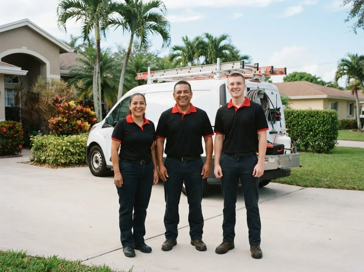 The Red Rooster Pest Control team, pest control service in Hallandale Beach, FL